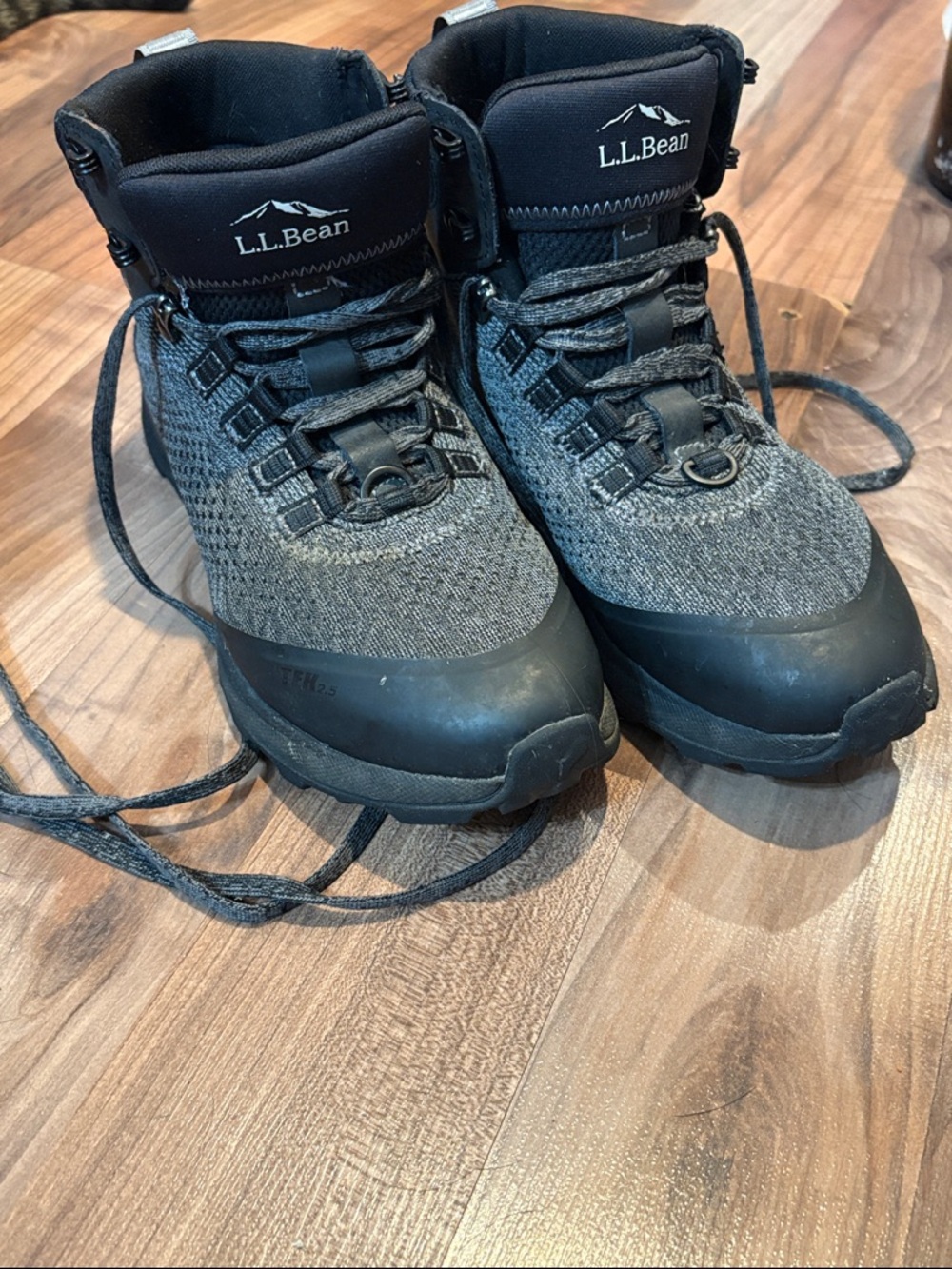 LL Bean 518296 Tek 2.5 Gray Hiking Boots Waterproof 100gm Primaloft Womens 8M